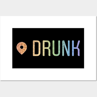 Drunk Maps Posters and Art